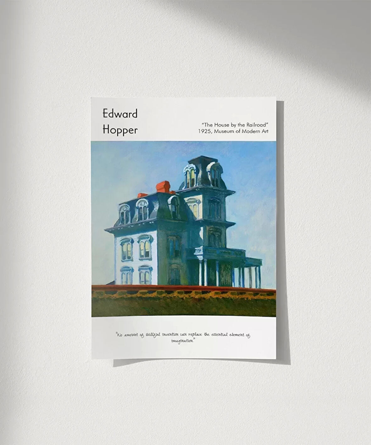 Çerçevesiz Poster Edward Hopper Demiryolunun Yanındaki Ev