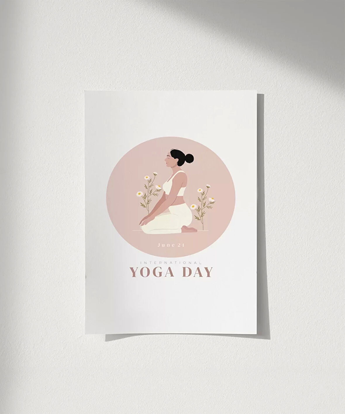 Çerçevesiz Poster Yoga ile Çiçek Aç