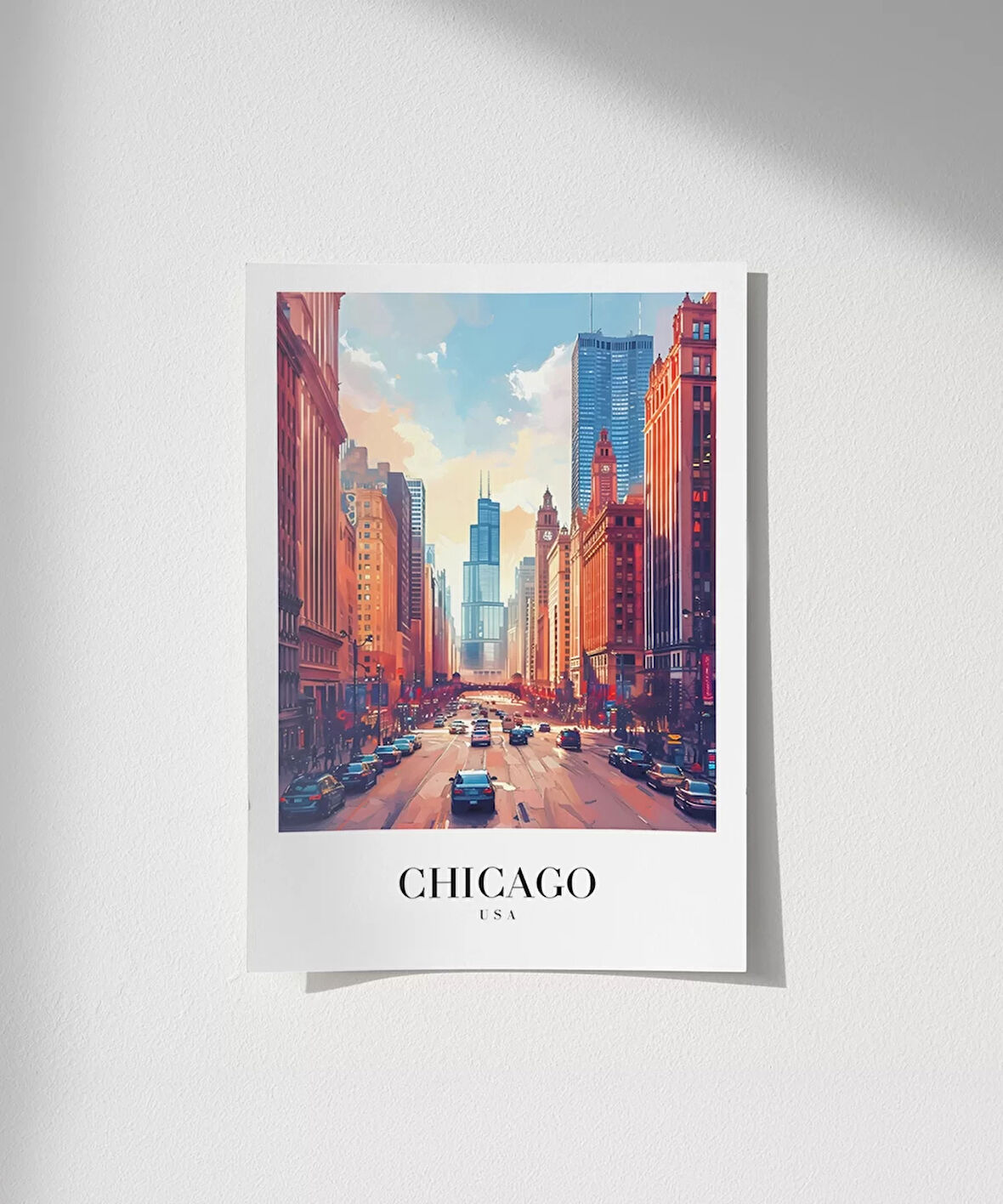 Çerçevesiz Poster Chicago Şehir Merkezi