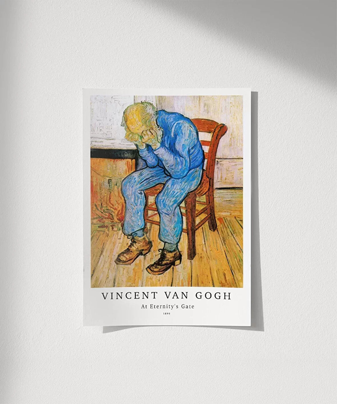 Çerçevesiz Poster Vincent Van Gogh Üzgün Yaşlı Adam