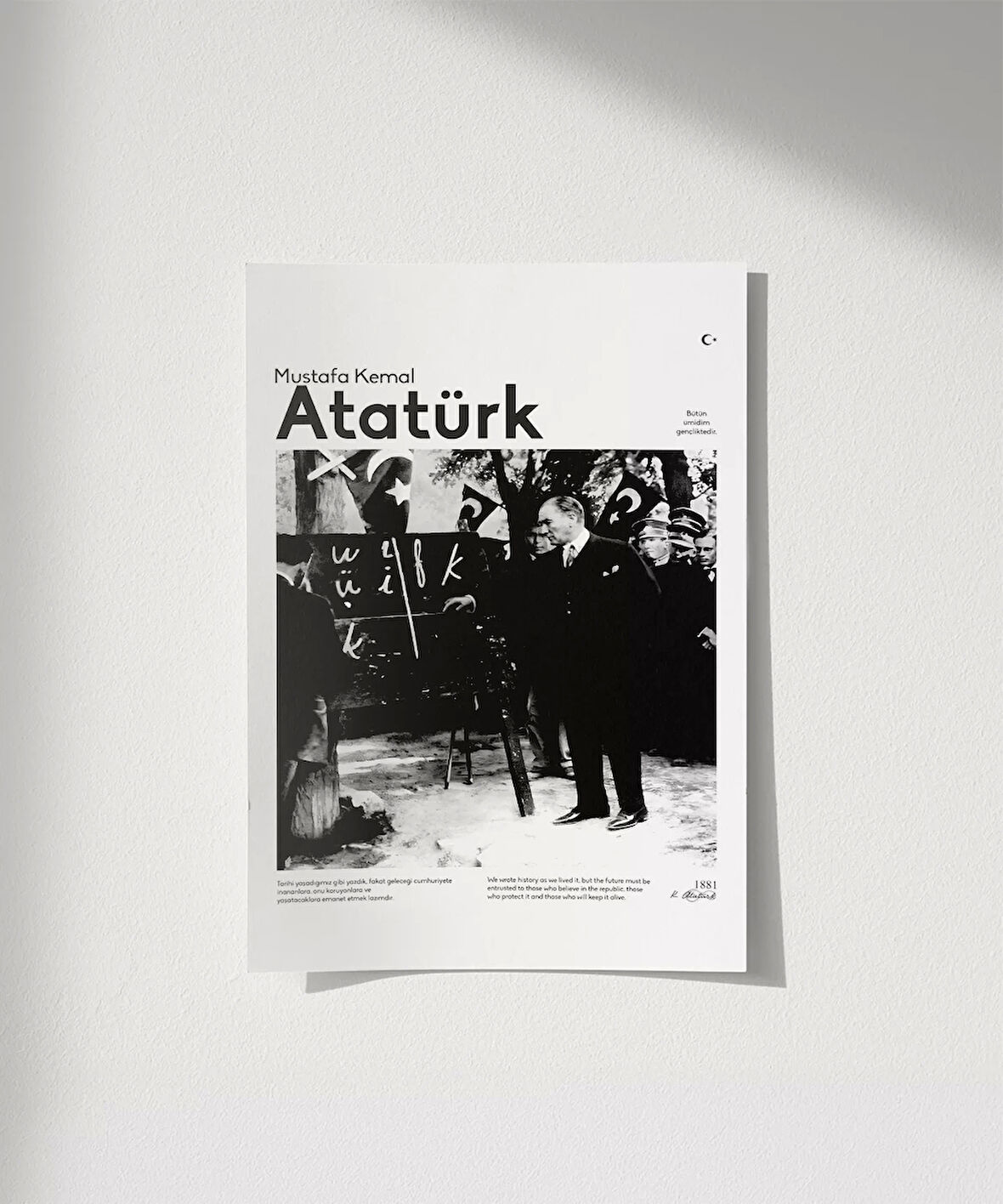 Çerçevesiz Poster Harf Devrimi