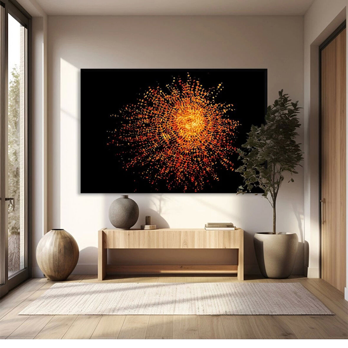 Gece Ateşi Kanvas Tablo