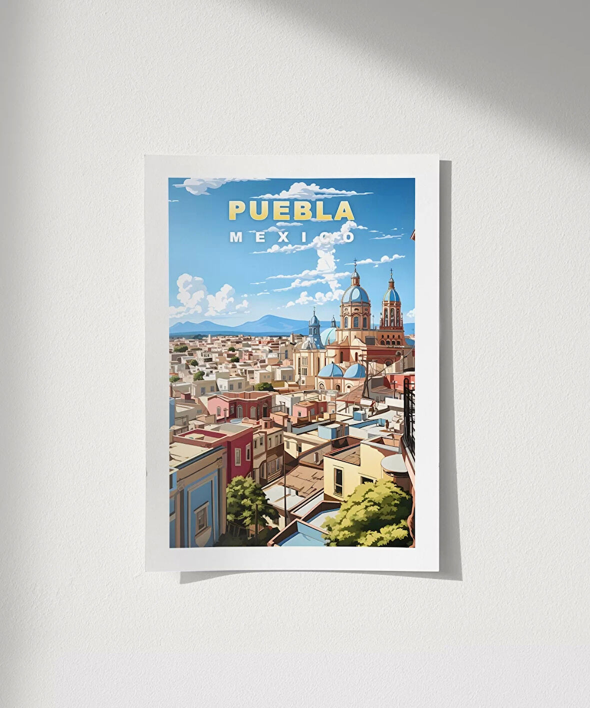 Çerçevesiz Poster Puebla’nın Renkli Sokakları