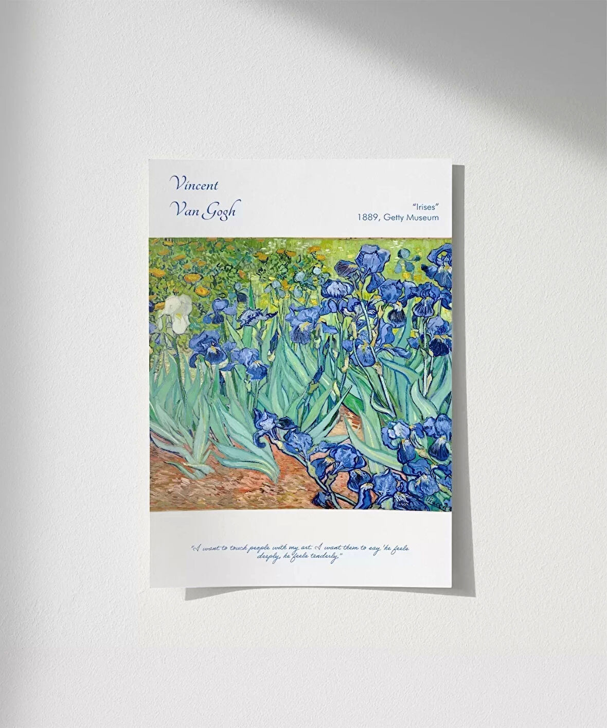 Çerçevesiz Poster Vincent Van Gogh Süsen Çiçekleri