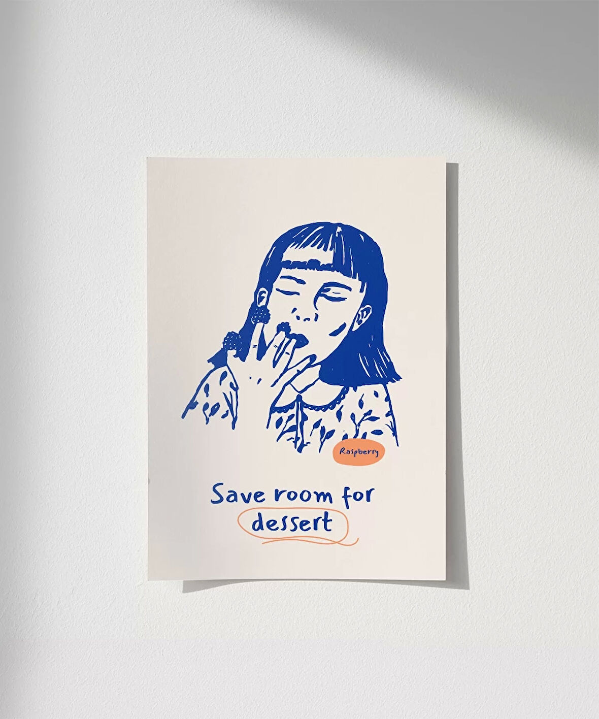 Çerçevesiz Poster Ahududu ve Tatlı Kaçamak