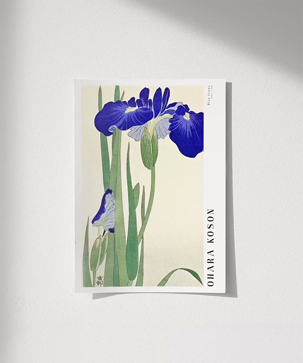 Çerçevesiz Poster Ohara Koson Mavi Irisler