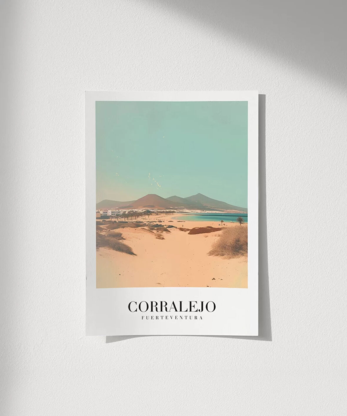 Çerçevesiz Poster Corralejo Plaj Manzarası ve Doğa