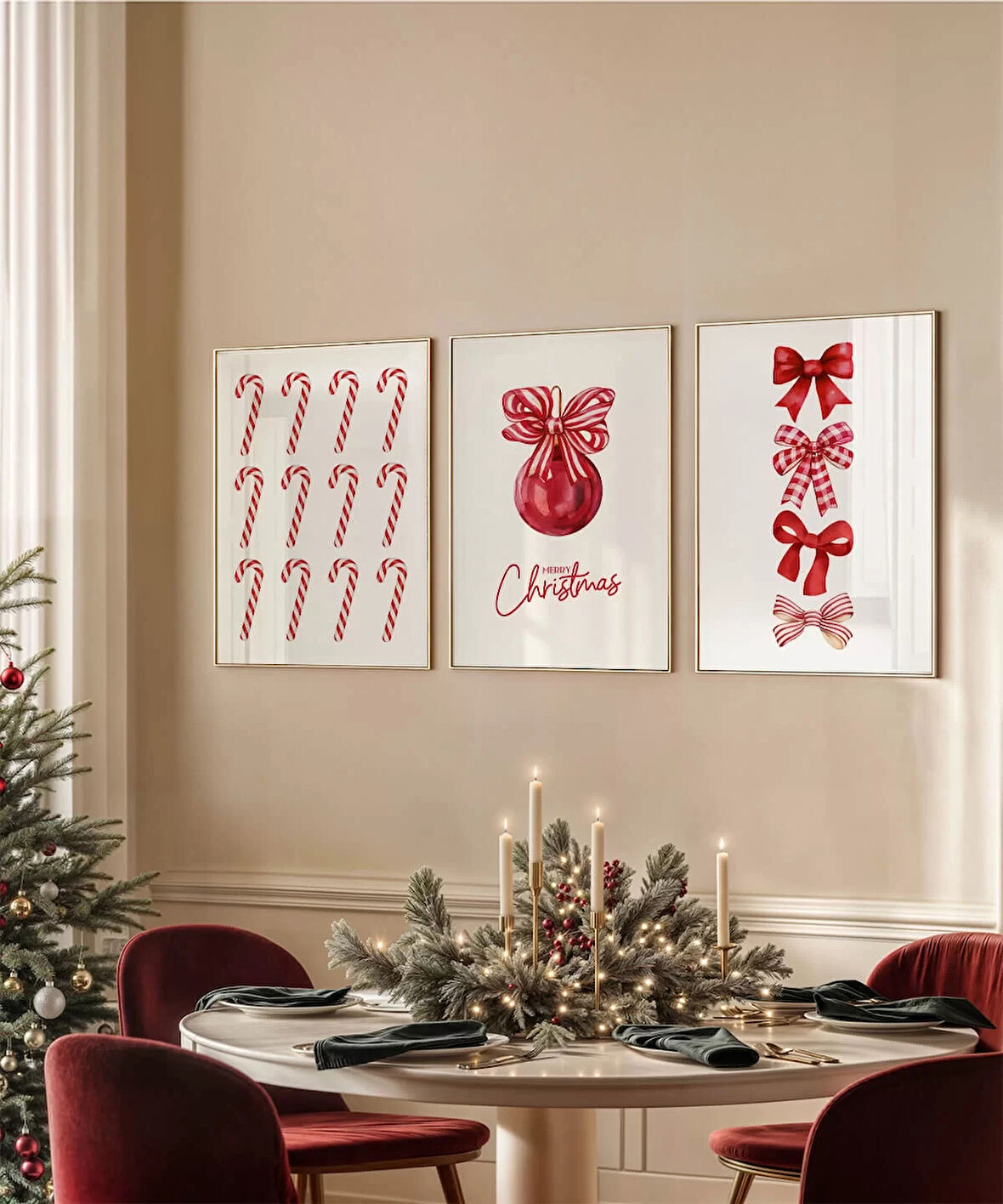 Çerçevesiz Poster Yılbaşı Kutlaması 3'lü