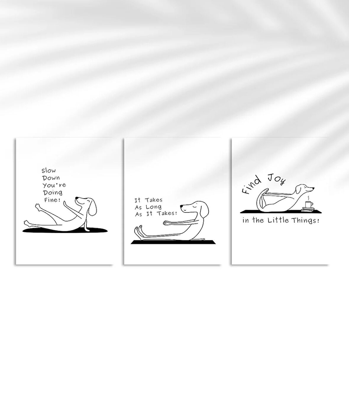 Çerçevesiz Poster Küçük Şeylerle Mutlu Ol 3'lü