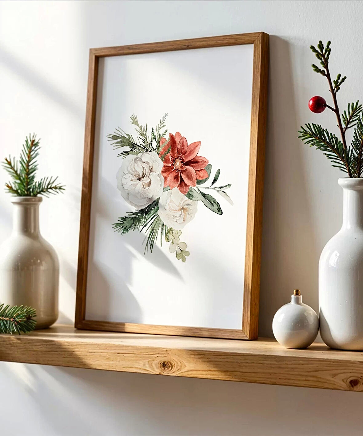 Çerçevesiz Poster Kış Çiçekleri