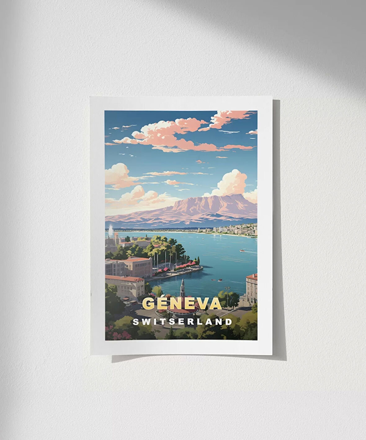 Çerçevesiz Poster Alplerin Gölgesinde Cenevre