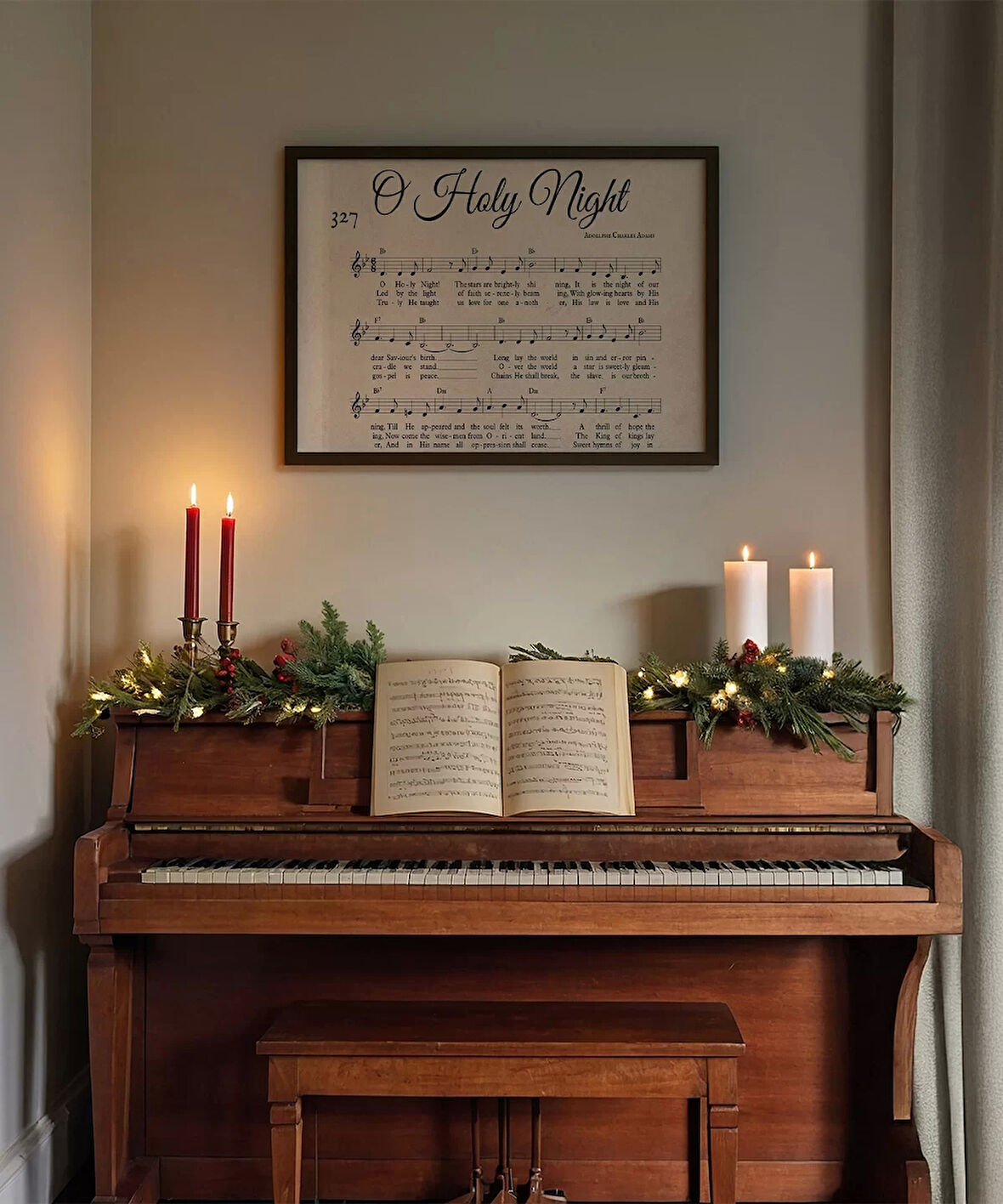 Çerçevesiz Poster O Holy Night Müzik Notası