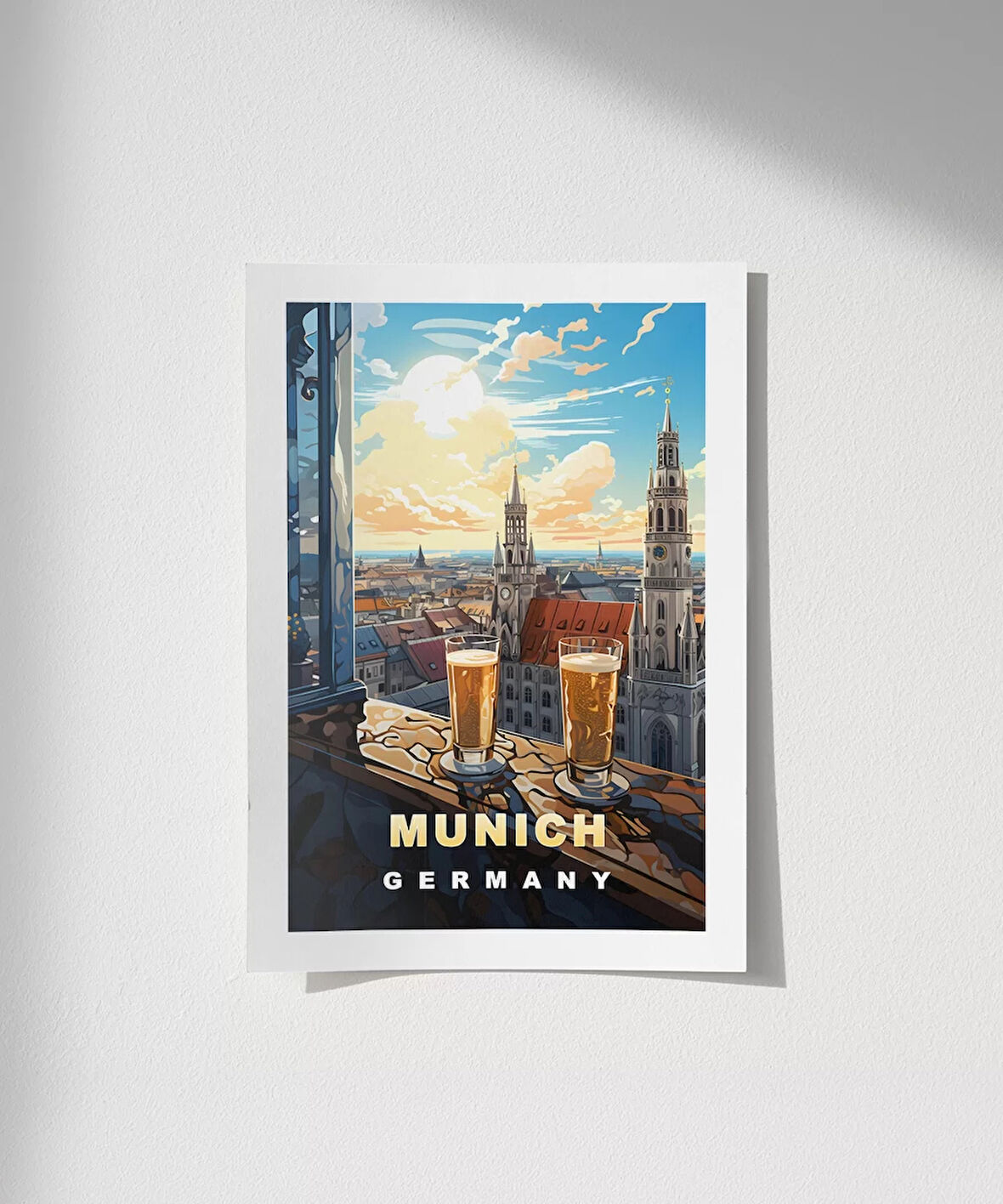 Çerçevesiz Poster Münih'in İkonik Kuleleri