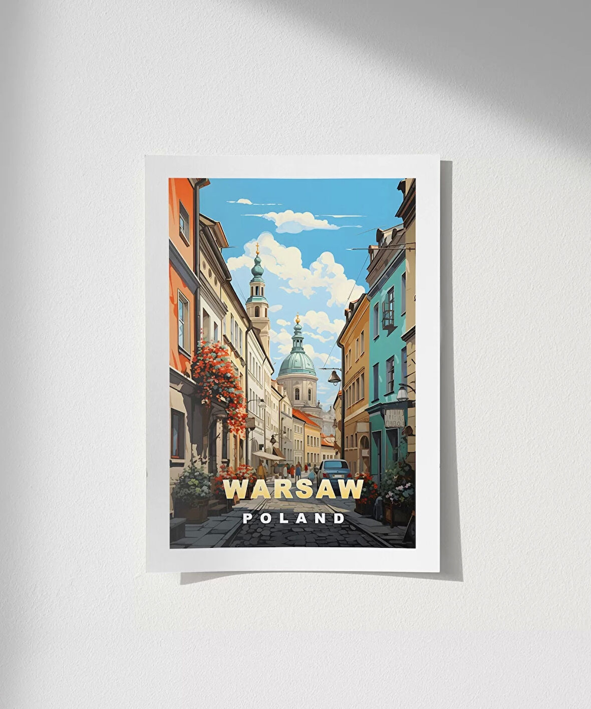 Çerçevesiz Poster Varşova Mimarisine Yolculuk