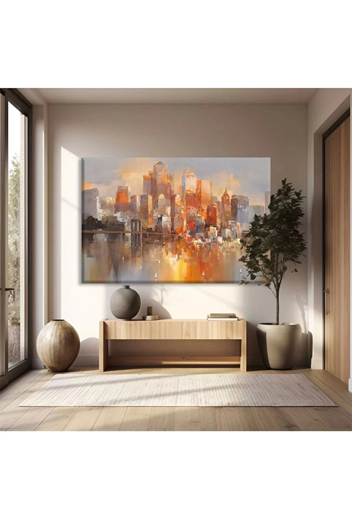 Şehir Işıkları Kanvas Tablo