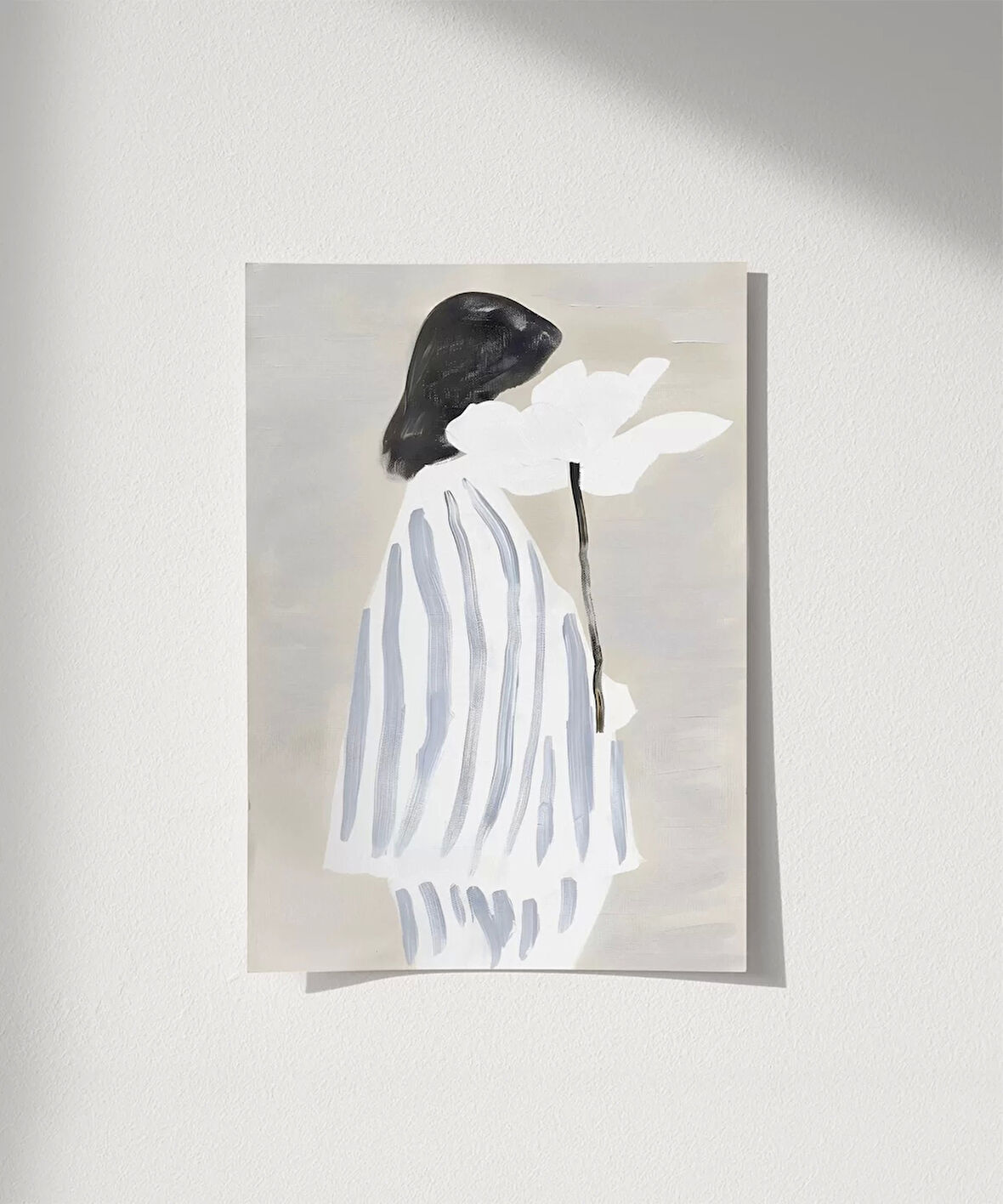 Çerçevesiz Poster Beyaz Çiçeğin Sadeliği