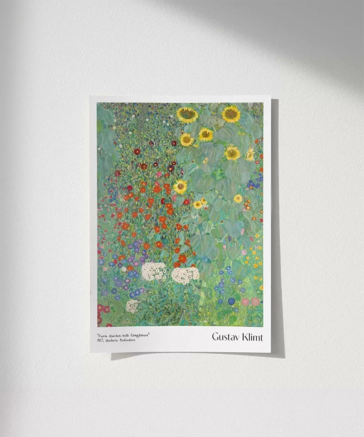 Çerçevesiz Poster Gustav Klimt Ayçiçekli Çiftlik Bahçesi 2