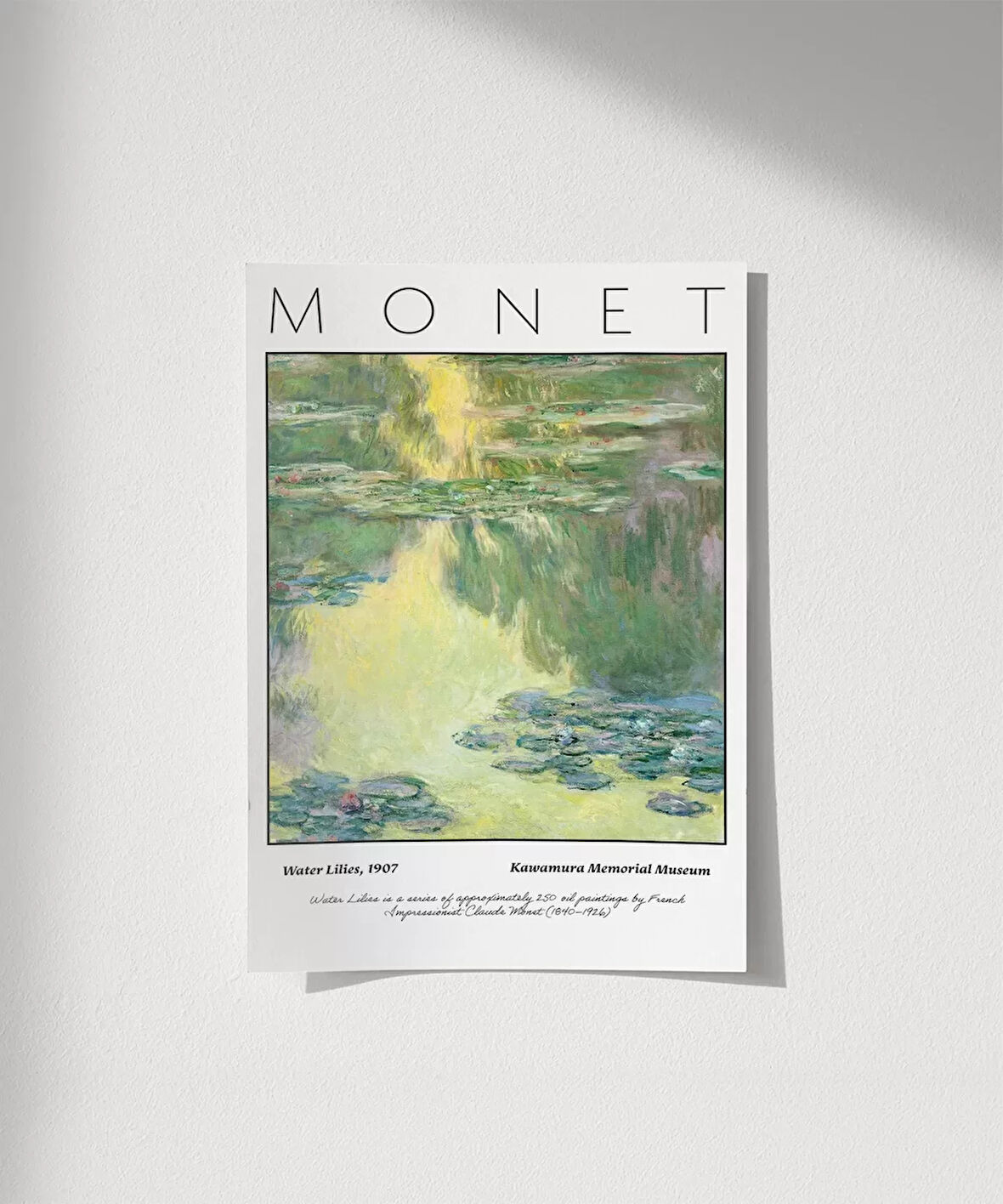 Çerçevesiz Poster Claude Monet Zambaklar