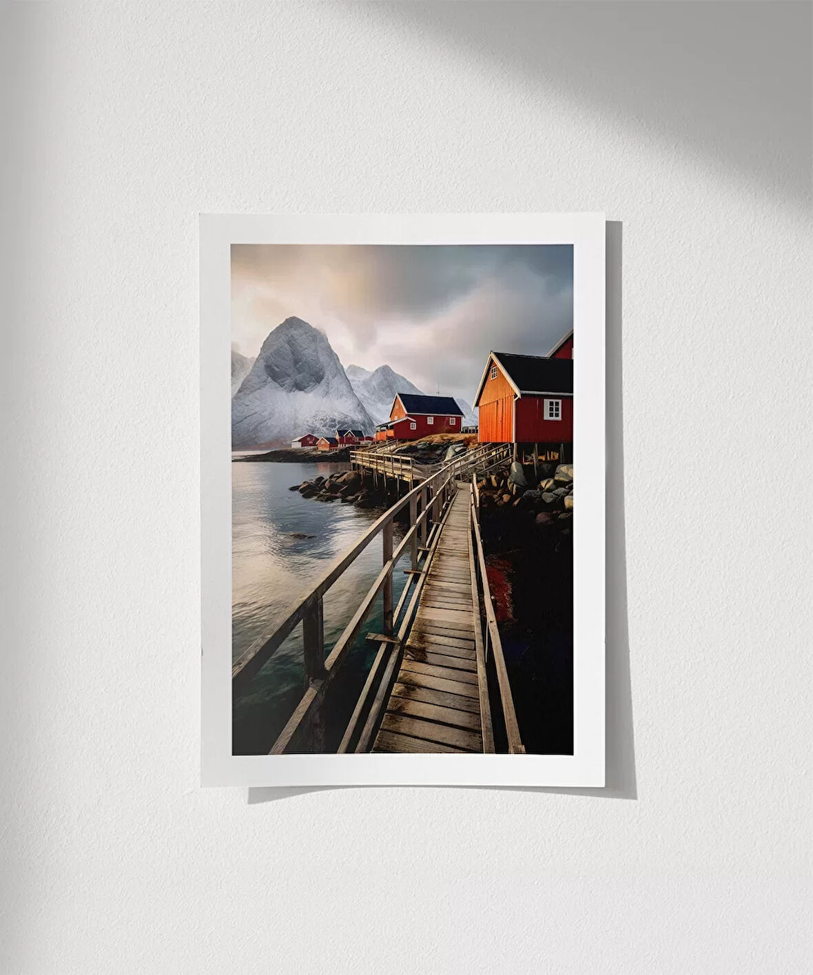 Çerçevesiz Poster Kuzey Kıyısındaki Evler