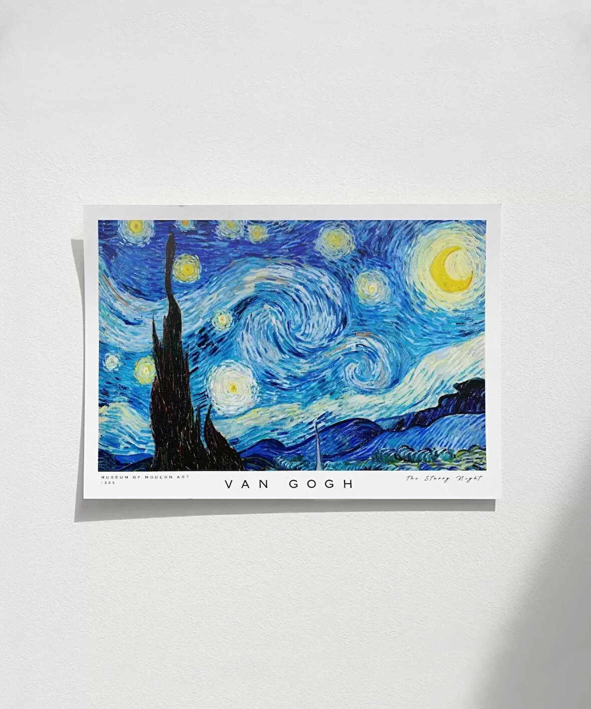 Çerçevesiz Poster Vincent Van Gogh Yıldızlı Gece