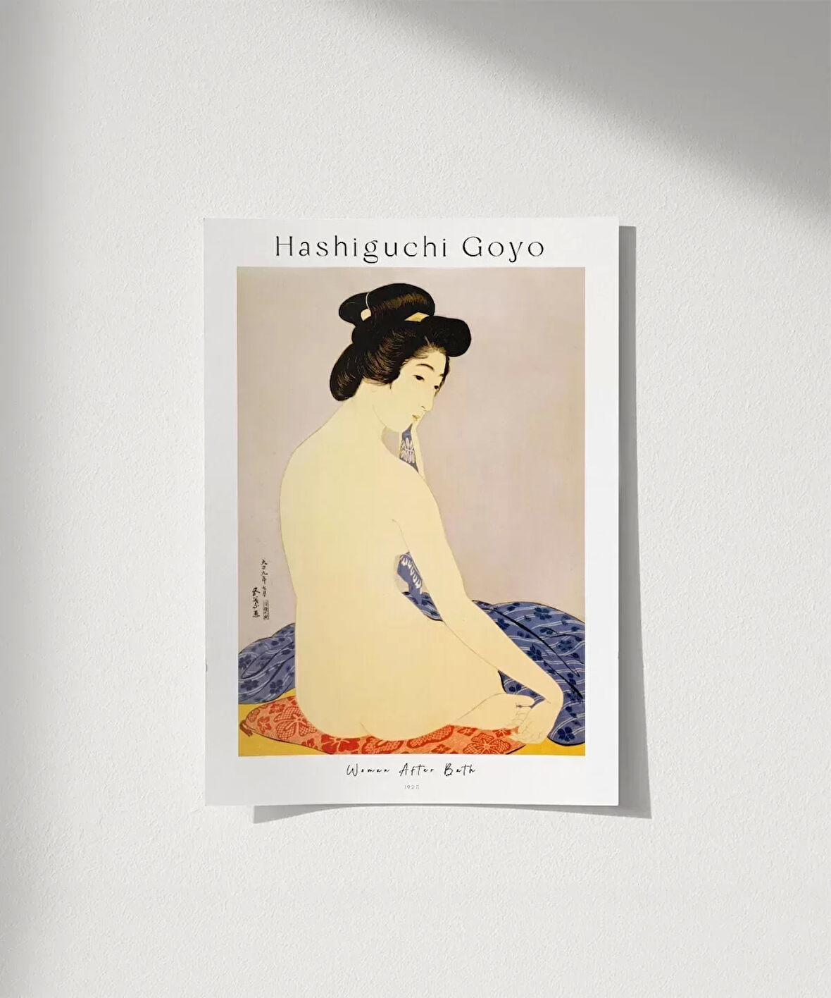 Çerçevesiz Poster Hashiguchi Goyo Banyodan Sonra Kadın