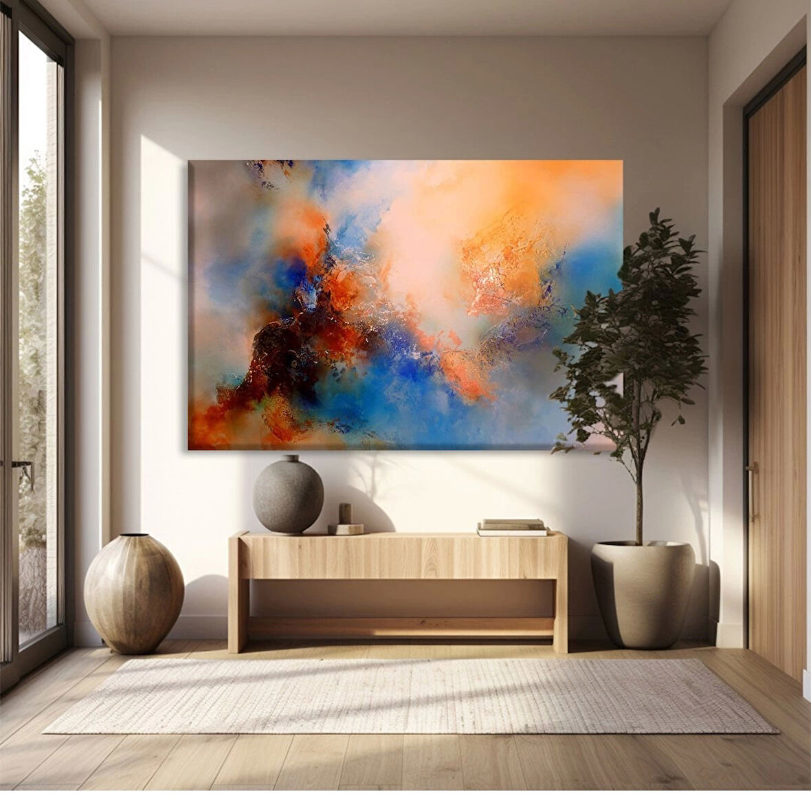 Kozmik Renk Sisleri Kanvas Tablo