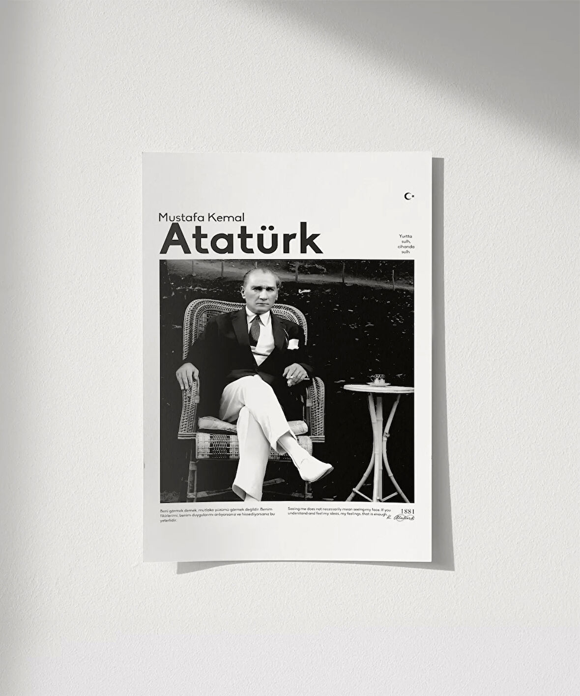 Çerçevesiz Poster Atatürk’ün Dinlenişi