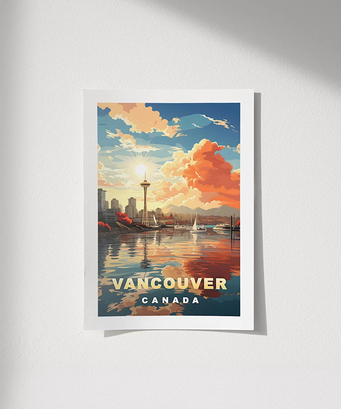 Çerçevesiz Poster Vancouver Gün Batımı Manzarası