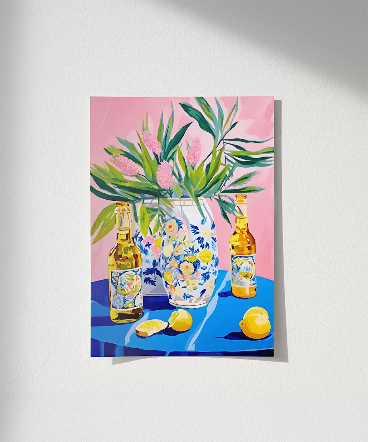 Çerçevesiz Poster Çiçekler ve Lezzet