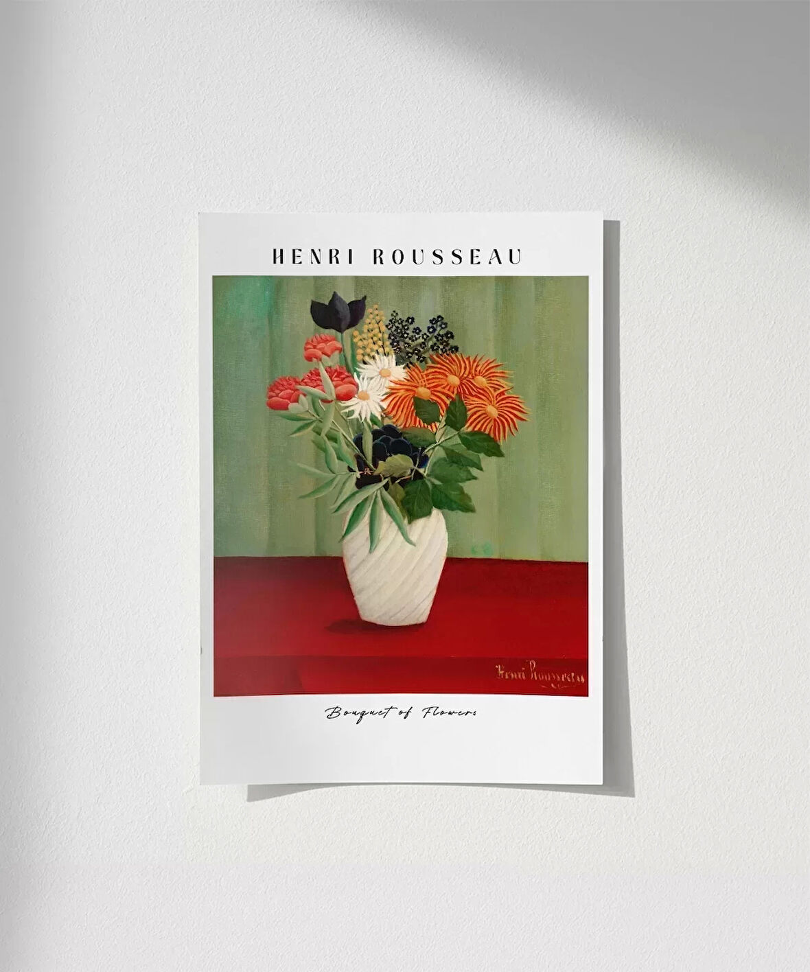 Çerçevesiz Poster Henri Rousseau Çiçek Buketi