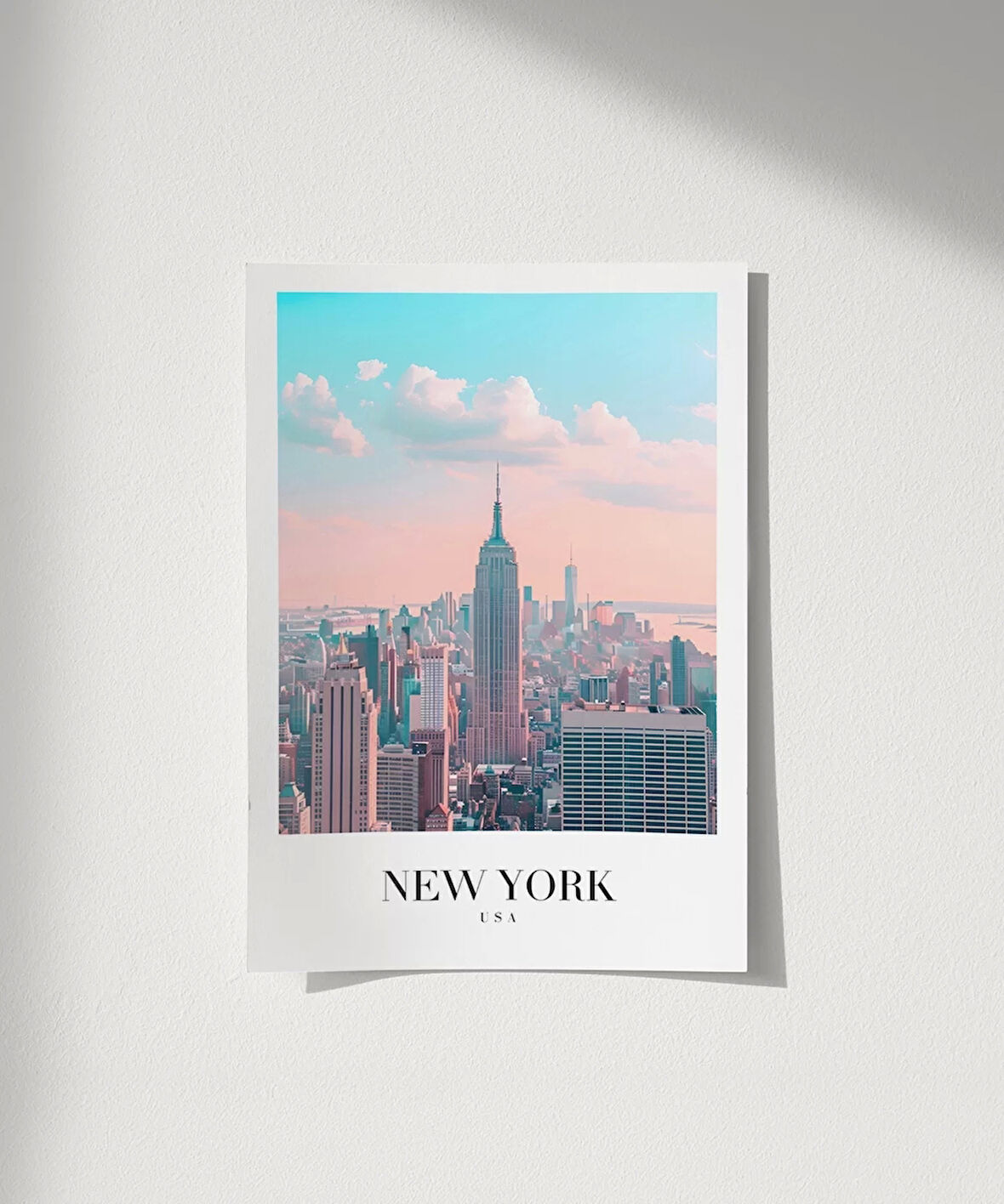 Çerçevesiz Poster New York Silüeti Gün Doğumu