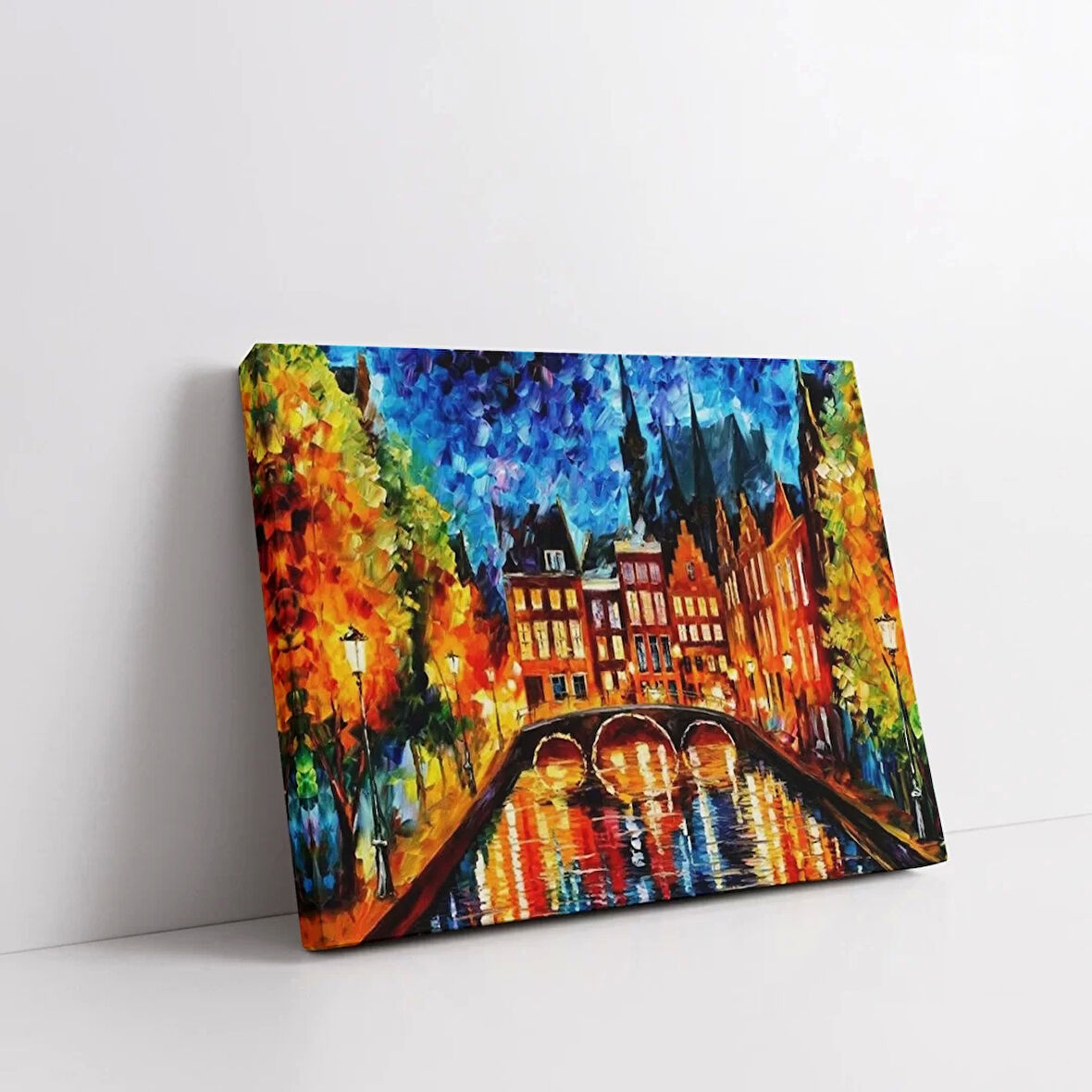 Rengarenk Köprü Kanvas Tablo