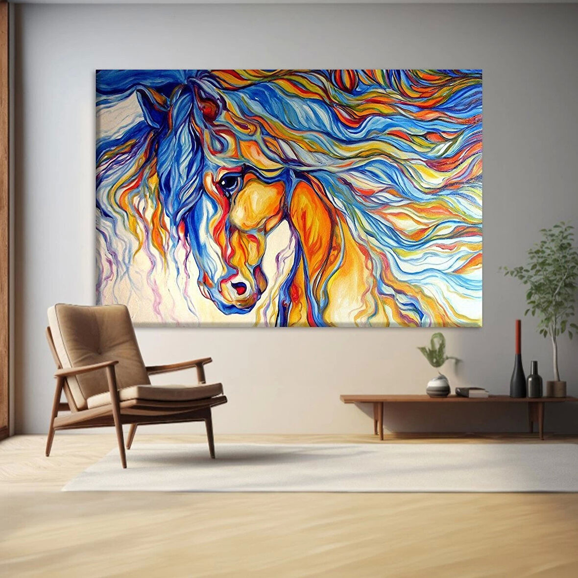 At Figürleri Kanvas Tablo