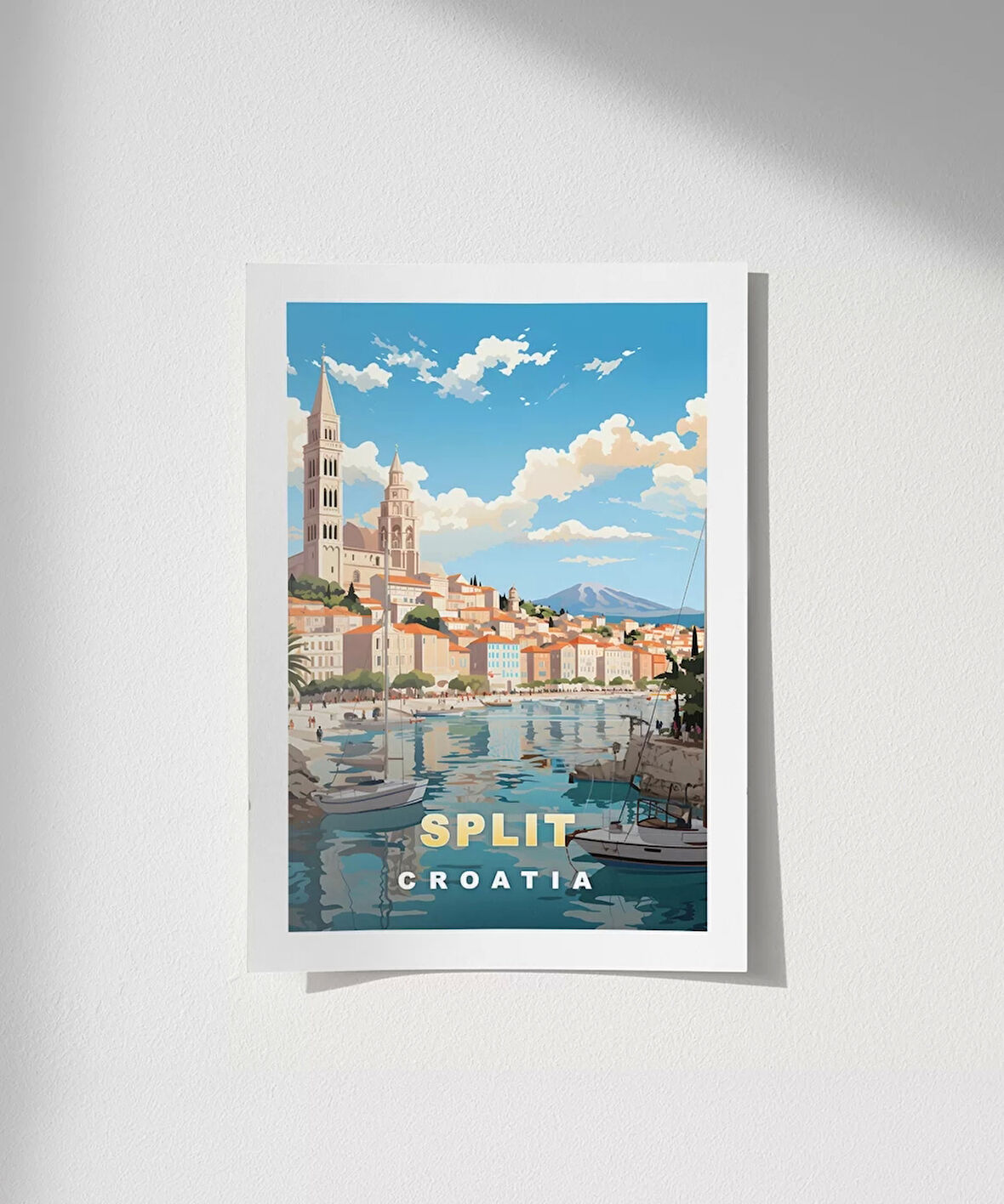 Çerçevesiz Poster Split Sahil Manzarası