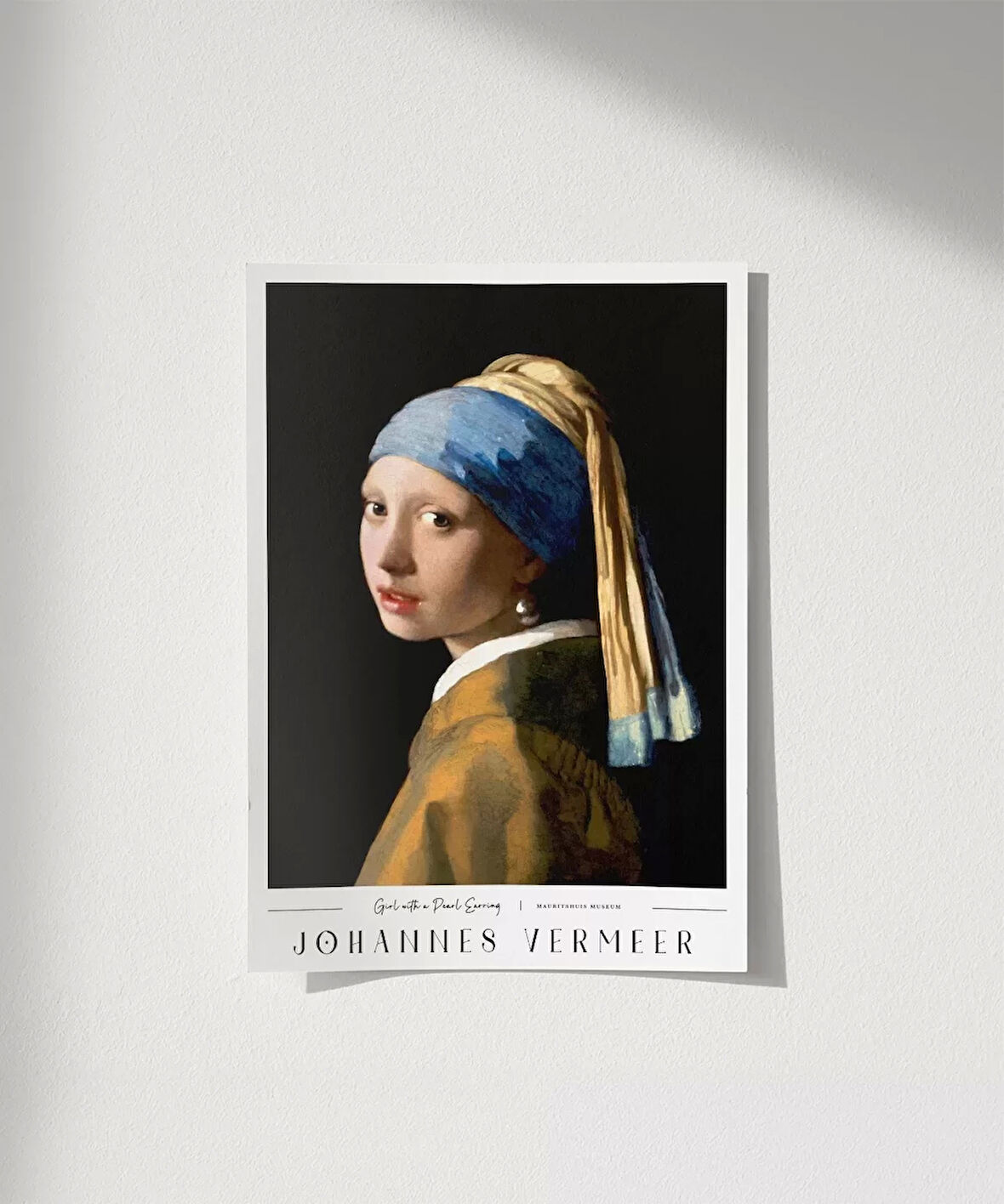Çerçevesiz Poster Johannes Vermeer İnci Küpeli Kız