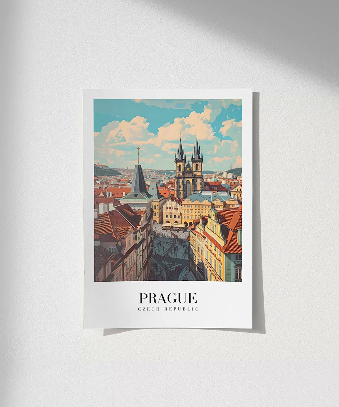 Çerçevesiz Poster Prag Eski Şehir Manzarası