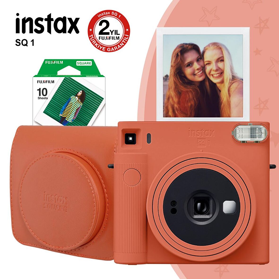 Instax SQ1 Terracotta Turuncu Fotoğraf Makinesi ve Hediye Seti 3