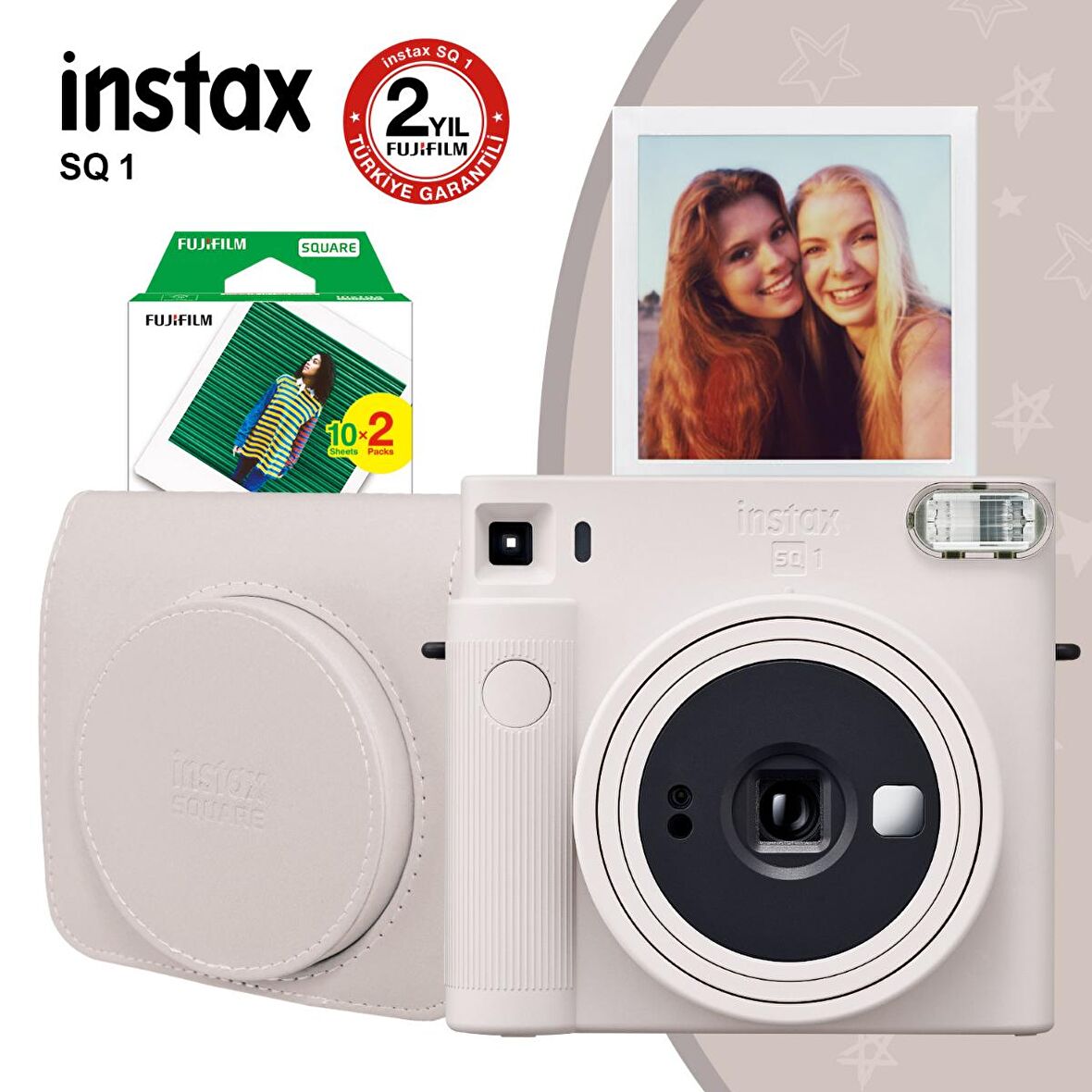 Instax SQ1 Beyaz Fotoğraf Makinesi ve Hediye Seti 4