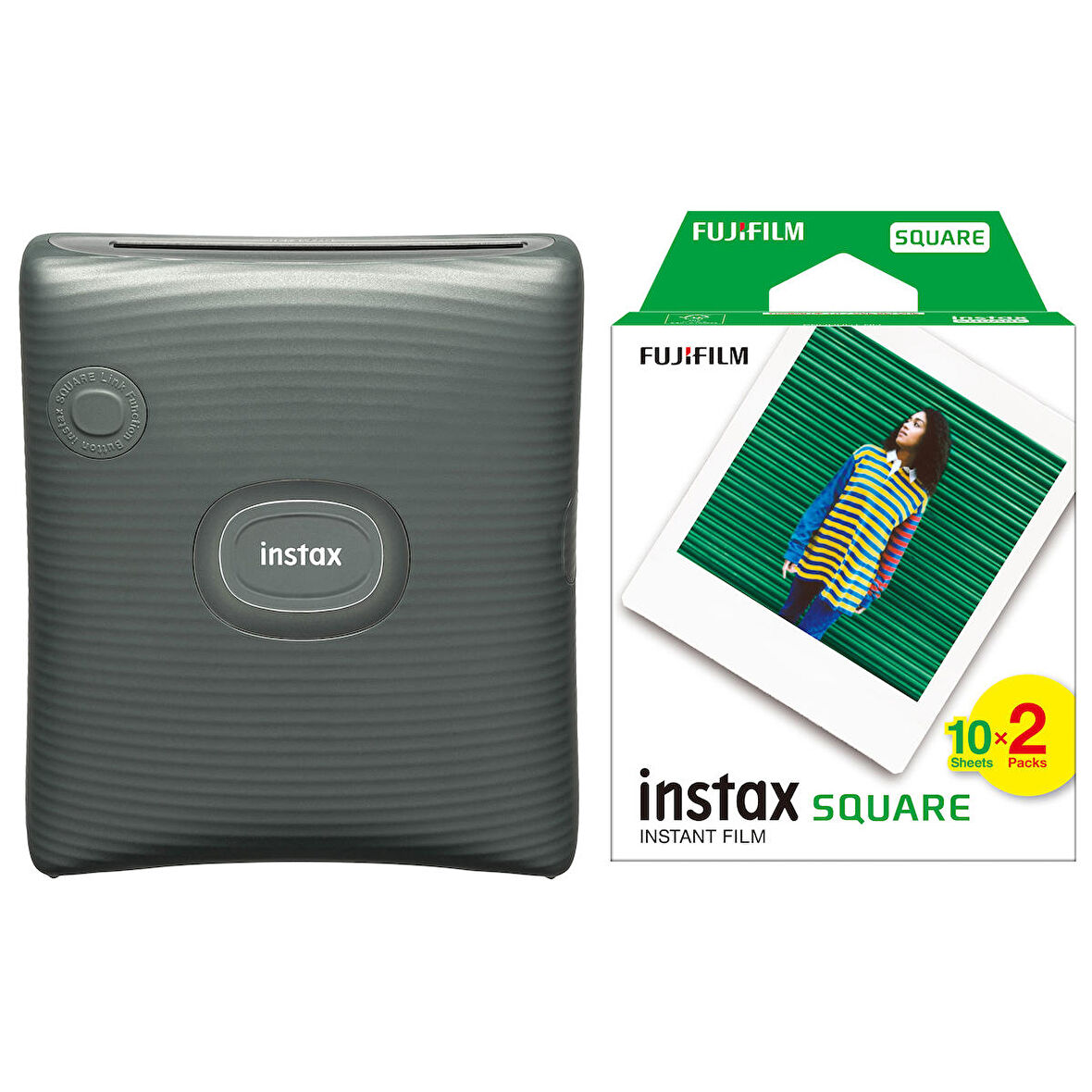 Instax SQ Link Yeşil Ex D Akıllı Telefon Yazıcısı ve 20'li Film