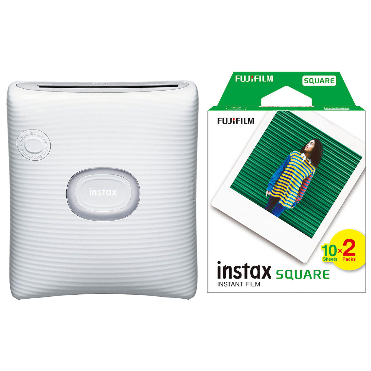 Instax SQ Link Beyaz Ex D Akıllı Telefon Yazıcısı ve 20'li Film