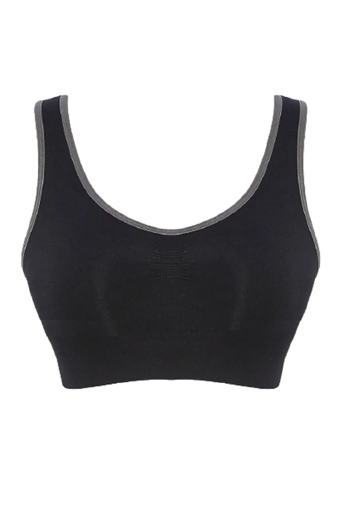 Kadın Siyah Çift Kat Toparlayıcı Spor Sütyeni 4024