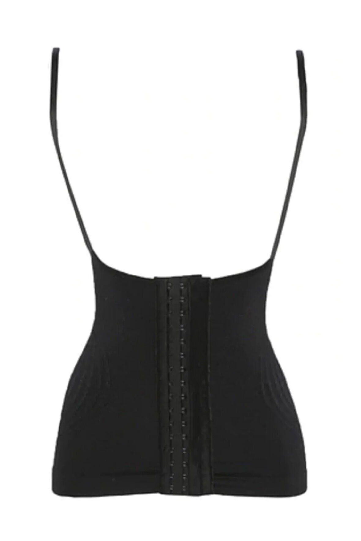 Kadın Siyah Agraflı Göğsü Açık Atlet Korse 2030