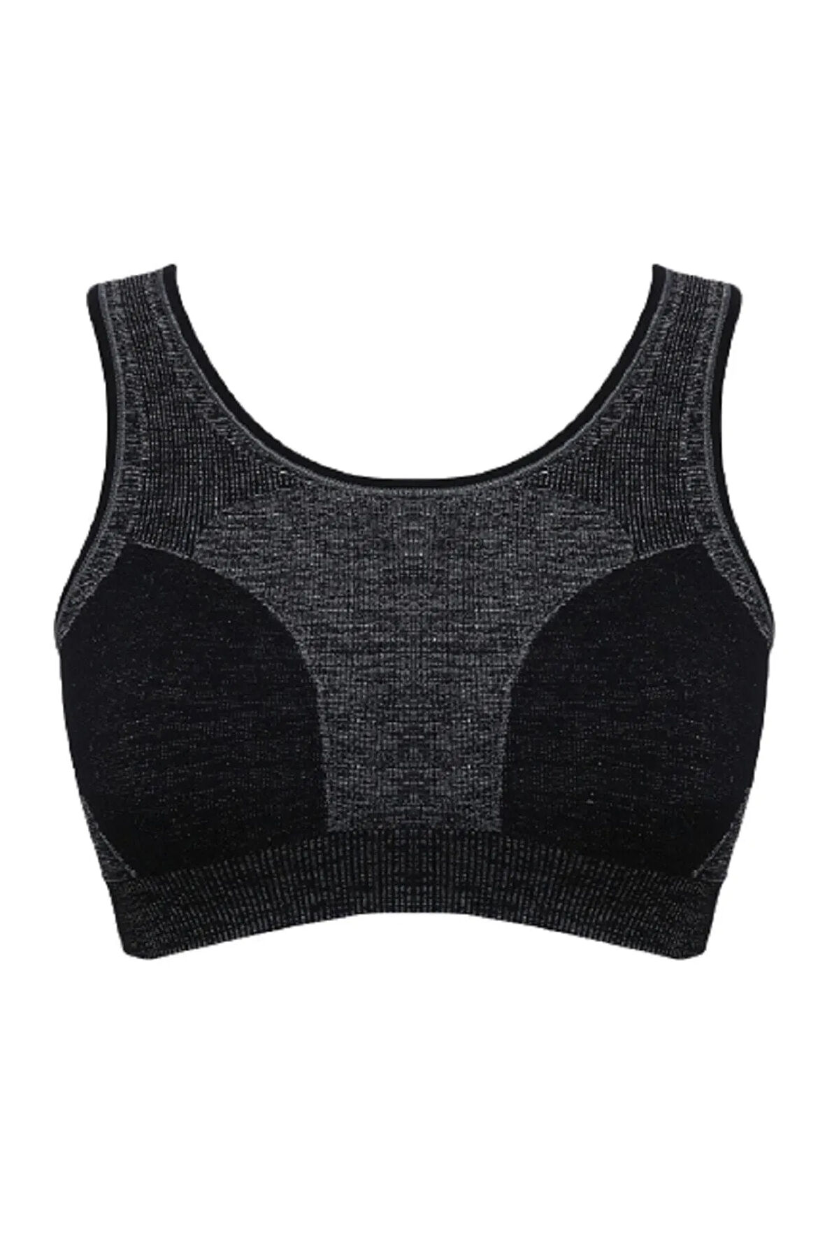 Kadın Siyah Çift Kat Sporcu Toparlayıcı Büstiyer Sütyen 4026