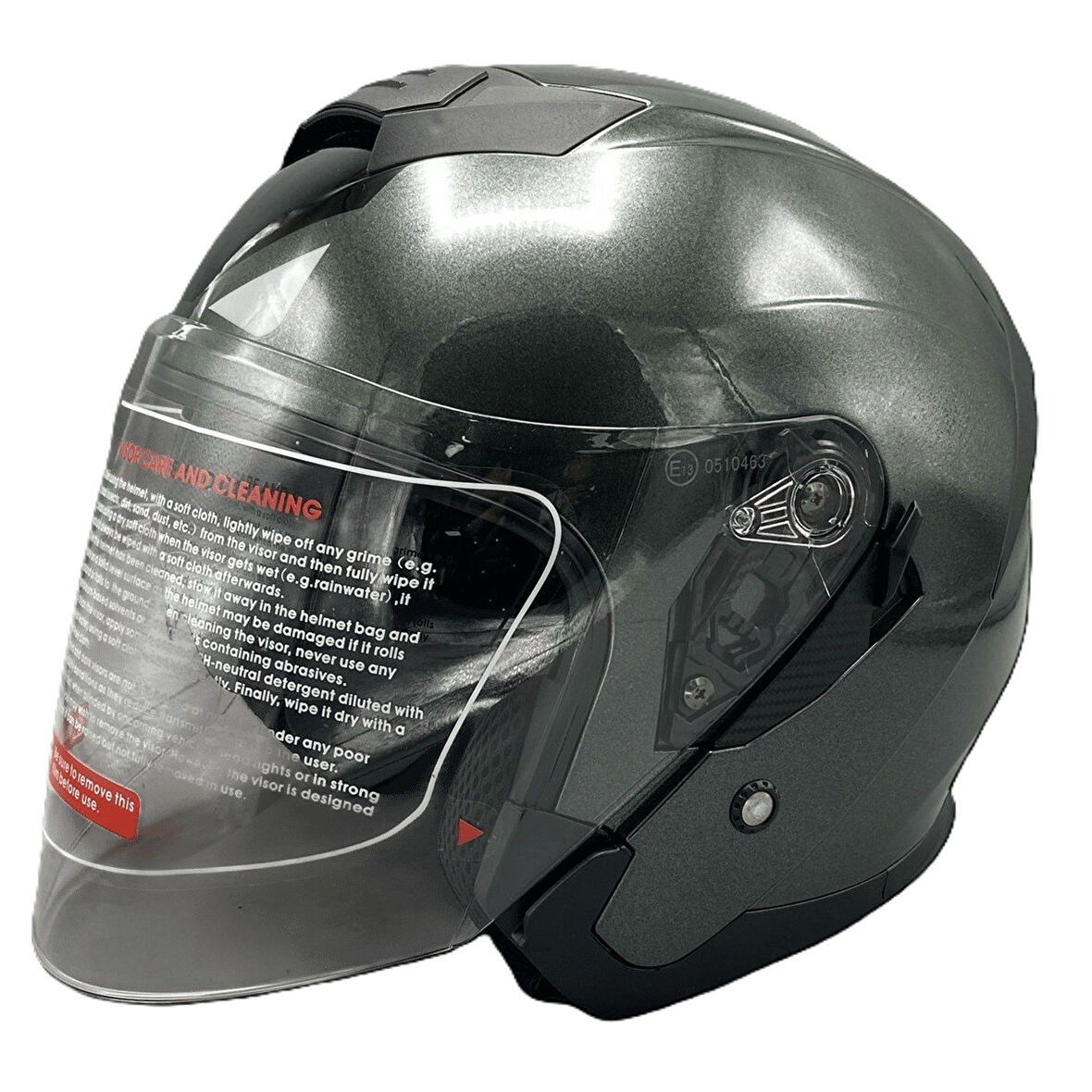 JK-516 Yazlık Motosiklet Kaskı Güneş Vizörlü Koyu Yeşil Q2