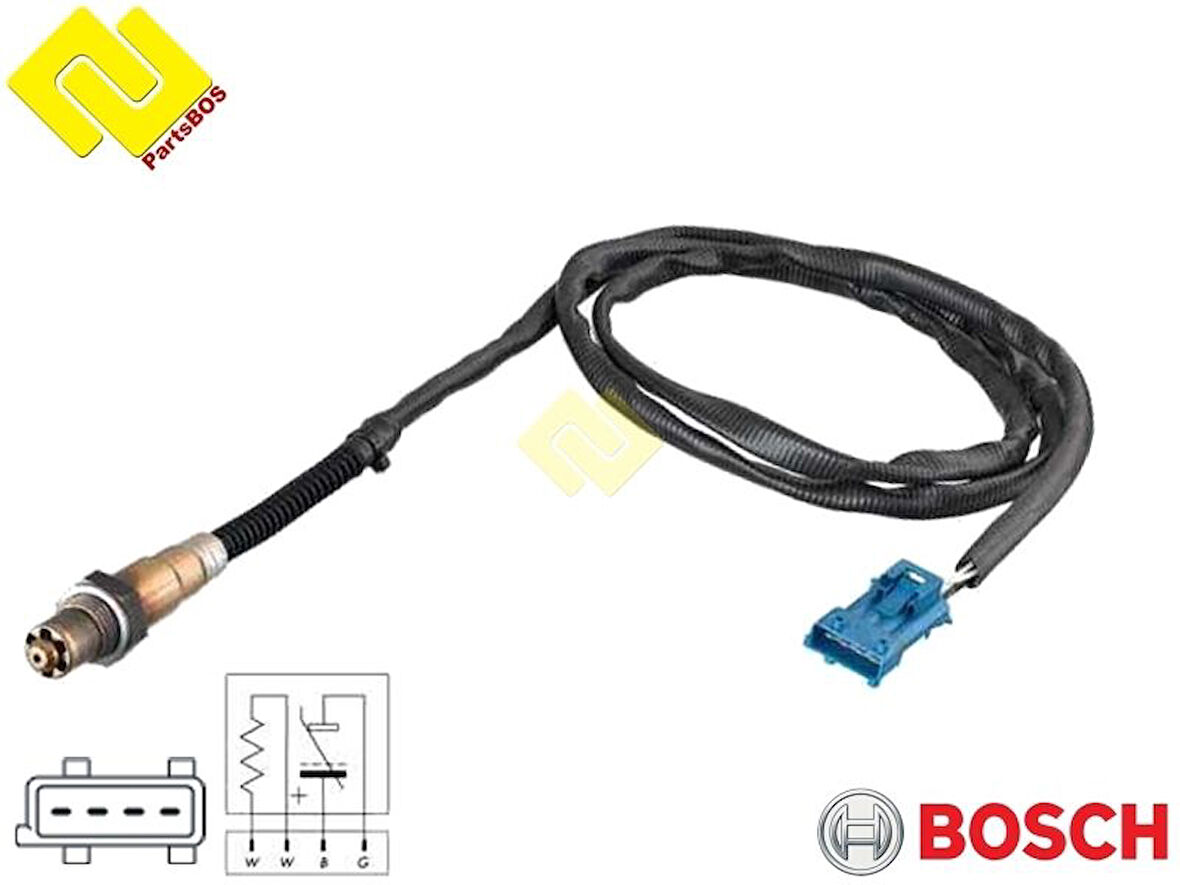 BOSCH OKSIJEN SENSÖRÜ FIAT CLIO-106-206-307-301-C-ELYSEE 98- - 9636148882