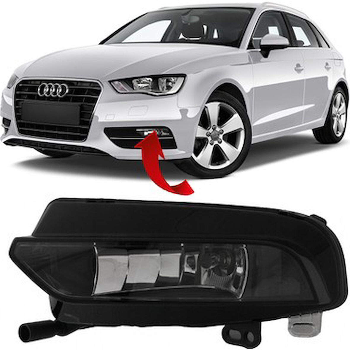 DEPO SİS FARI SOL AUDI A3 13- - 8V0941699C