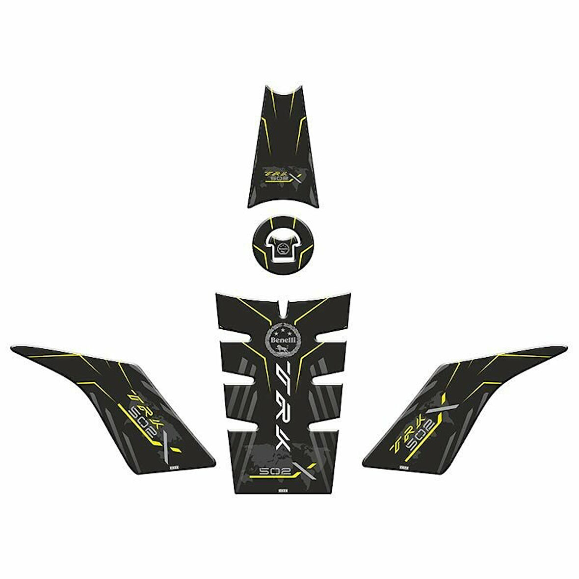 Gogo Benelli TRK 502 (2017-2024) Tank Pad Set 007 Sarı
