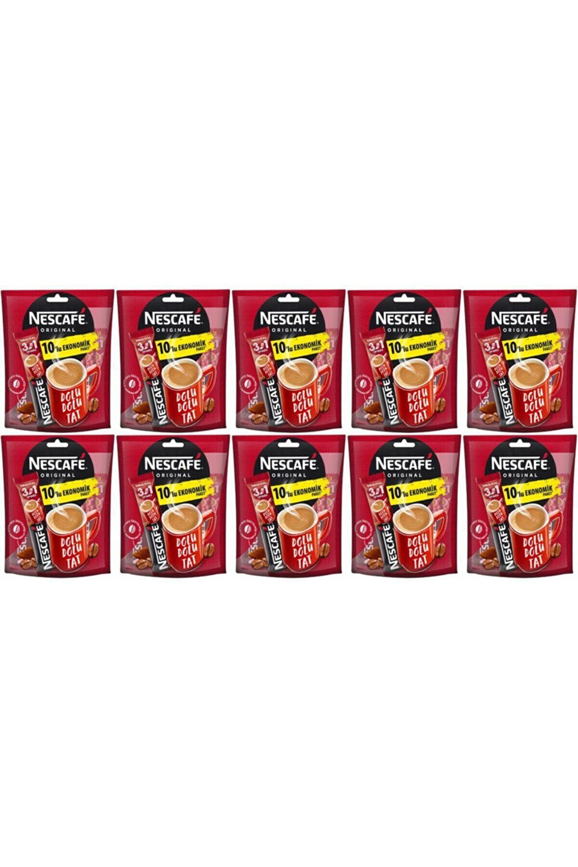 Nescafe 3'ü 1 Arada Sade 10 gr 100'lü Paket 