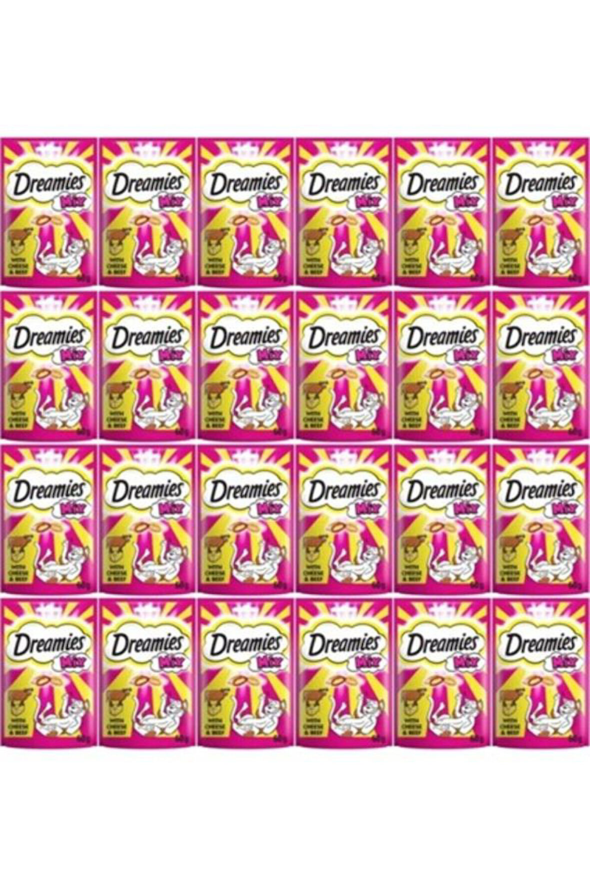 Dreamies Mix Kedi Ödül Maması Peynirli-sığır Etli 60 gr X 24 Adet
