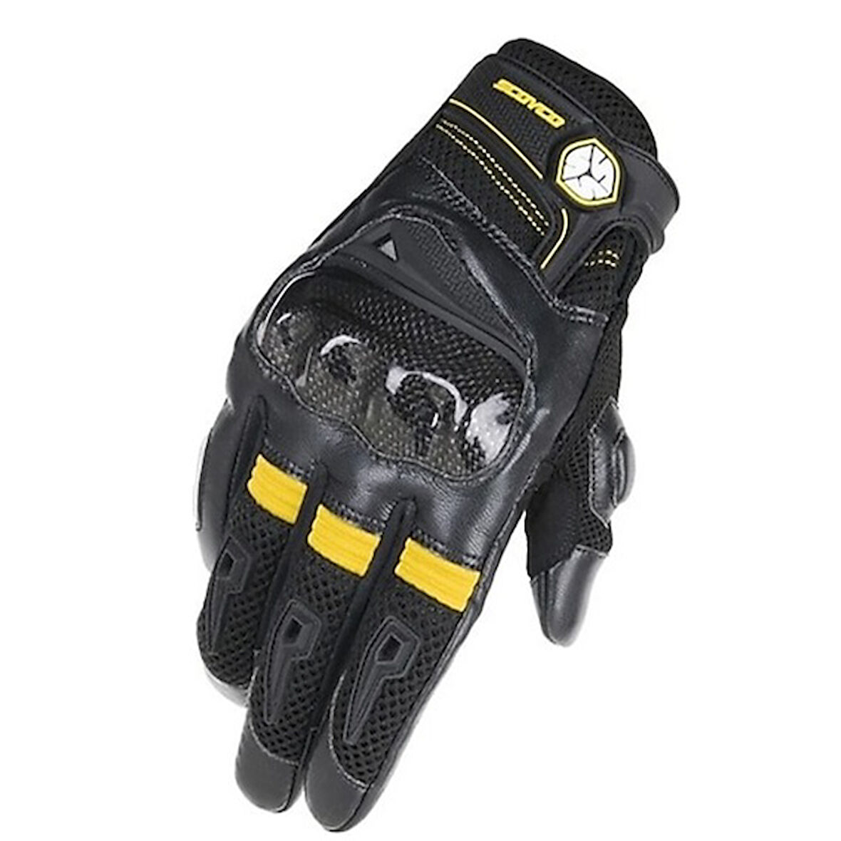 Scoyco MC57 Carbon Yazlık Korumalı Motosiklet Eldiveni Siyah/Sarı